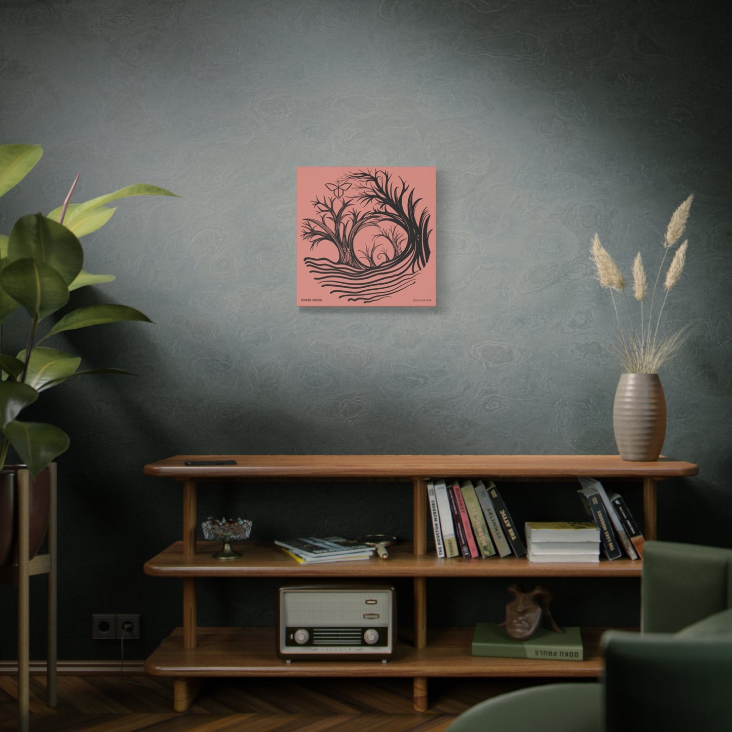 “Power Vision”, IMAGINE™ Series, Hand-Drawn Art Print, Wall Art Collection, Stretched Canvas , 6 x 6 inches, 20 x 20 inches, 36 x 36 inches, plus 7 More Sizes