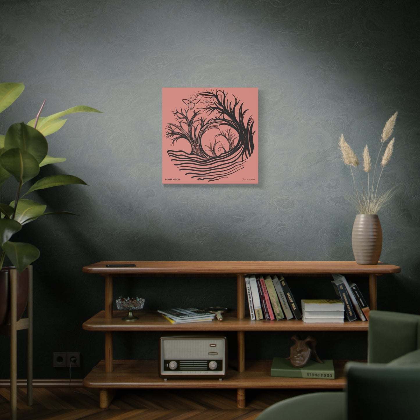 “Power Vision”, IMAGINE™ Series, Hand-Drawn Art Print, Wall Art Collection, Stretched Canvas , 6 x 6 inches, 20 x 20 inches, 36 x 36 inches, plus 7 More Sizes