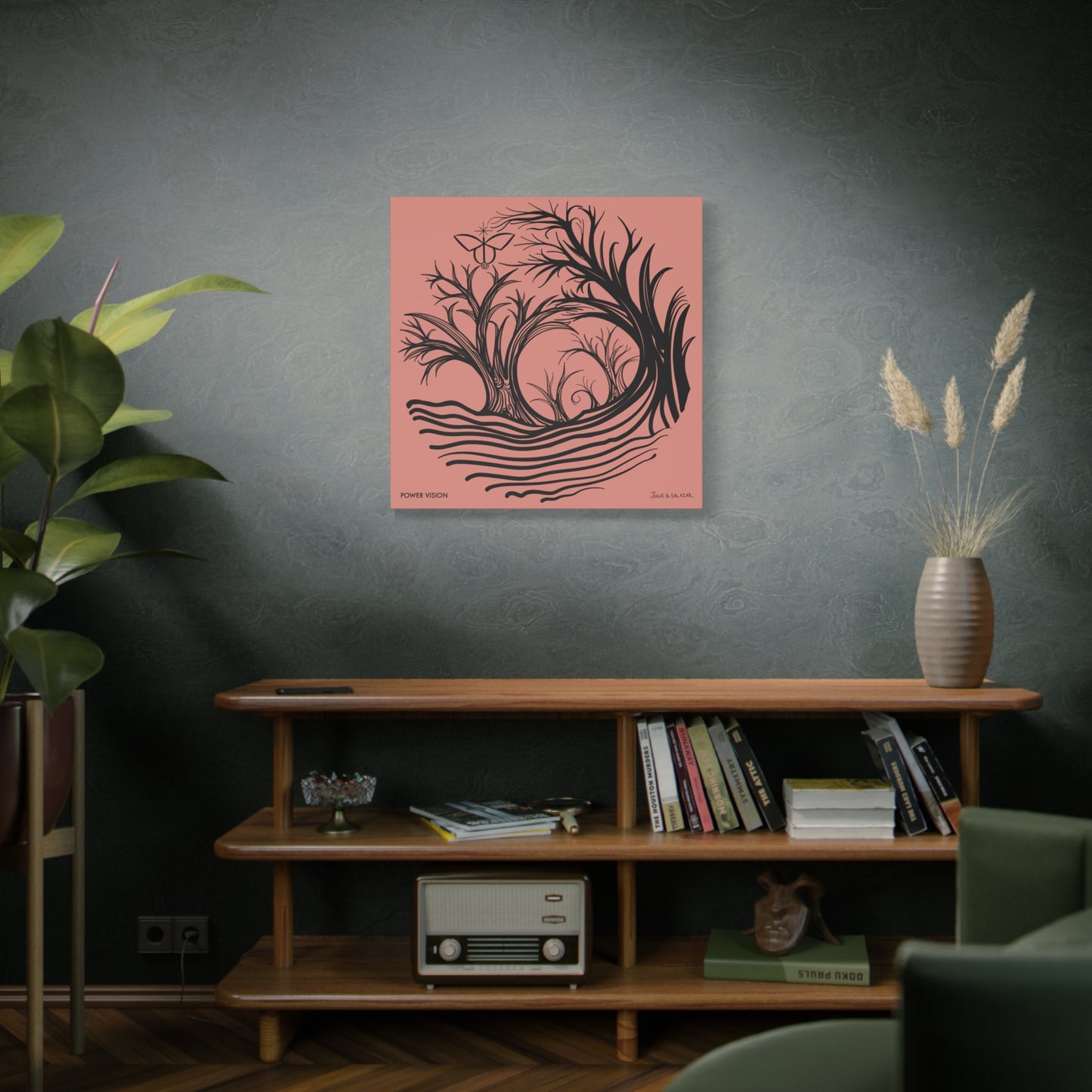 “Power Vision”, IMAGINE™ Series, Hand-Drawn Art Print, Wall Art Collection, Stretched Canvas , 6 x 6 inches, 20 x 20 inches, 36 x 36 inches, plus 7 More Sizes
