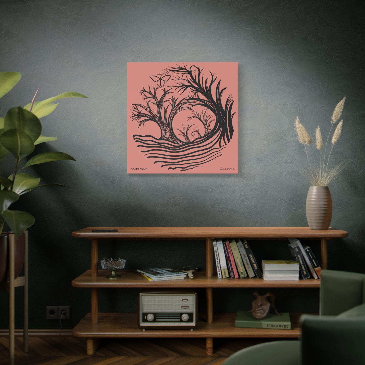 “Power Vision”, IMAGINE™ Series, Hand-Drawn Art Print, Wall Art Collection, Stretched Canvas , 6 x 6 inches, 20 x 20 inches, 36 x 36 inches, plus 7 More Sizes