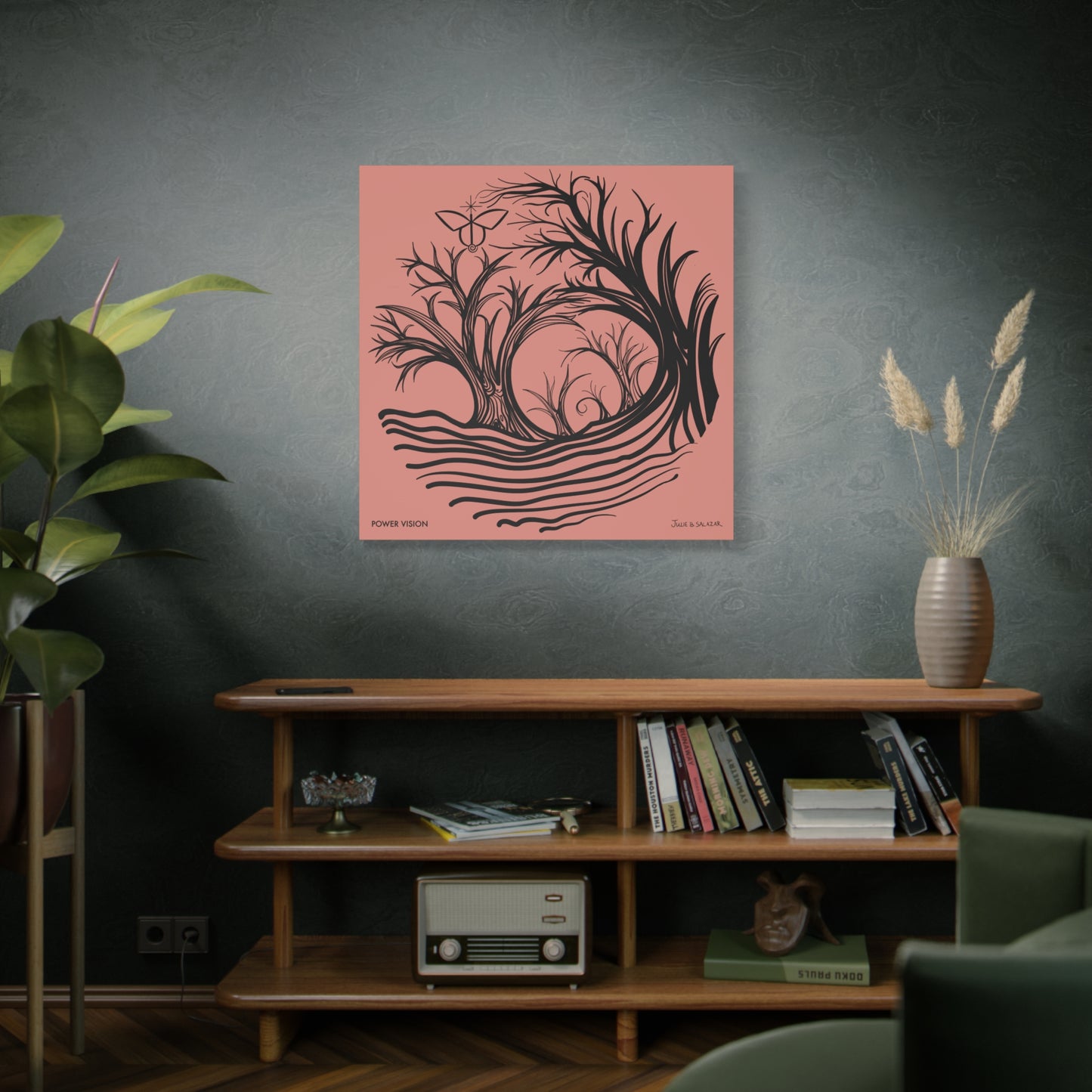 “Power Vision”, IMAGINE™ Series, Hand-Drawn Art Print, Wall Art Collection, Stretched Canvas , 6 x 6 inches, 20 x 20 inches, 36 x 36 inches, plus 7 More Sizes
