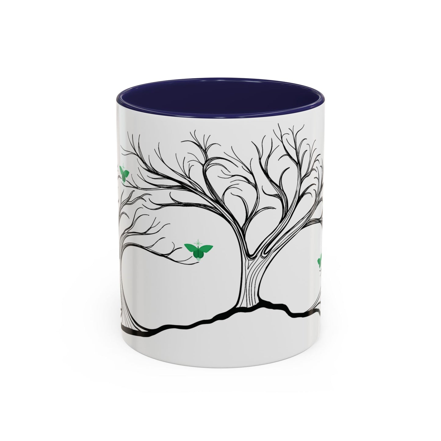 "Rebalancing", IMAGINE™ Series, Hand-Drawn Art Print, White Ceramic Accent Mug—4 of 7 Butterfly Graces Collection—15 oz or 11 oz