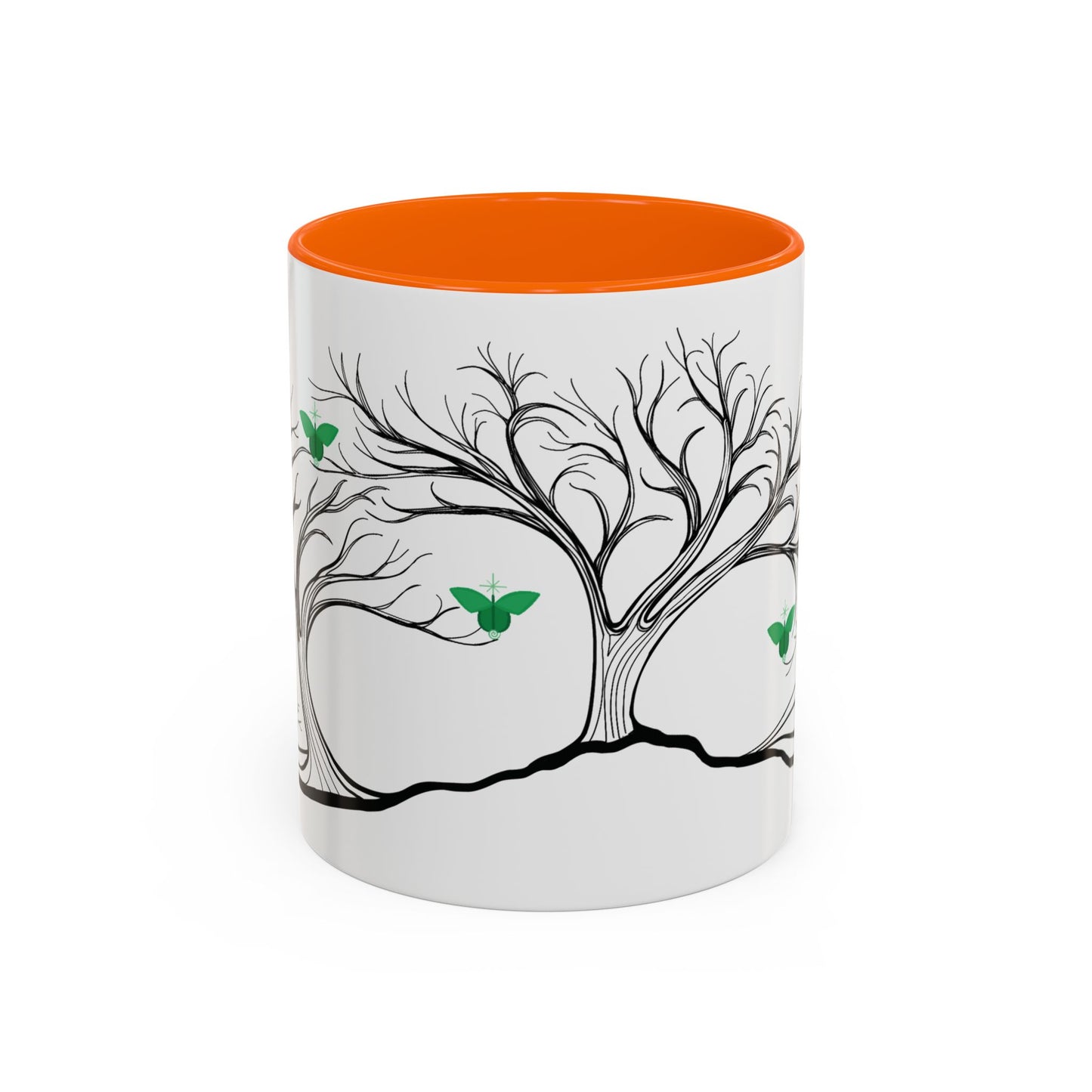"Rebalancing", IMAGINE™ Series, Hand-Drawn Art Print, White Ceramic Accent Mug—4 of 7 Butterfly Graces Collection—15 oz or 11 oz