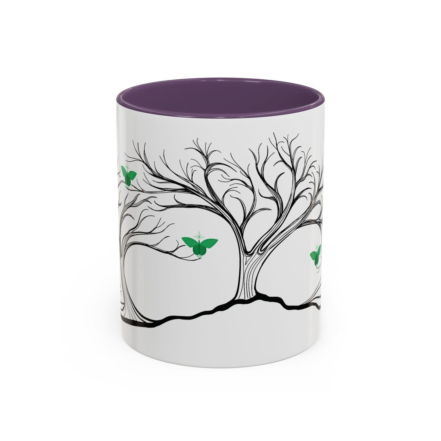 "Rebalancing", IMAGINE™ Series, Hand-Drawn Art Print, White Ceramic Accent Mug—4 of 7 Butterfly Graces Collection—15 oz or 11 oz