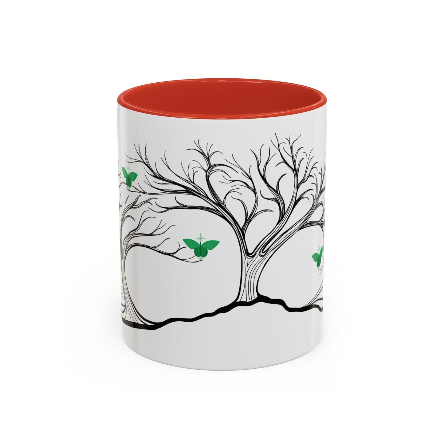 "Rebalancing", IMAGINE™ Series, Hand-Drawn Art Print, White Ceramic Accent Mug—4 of 7 Butterfly Graces Collection—15 oz or 11 oz