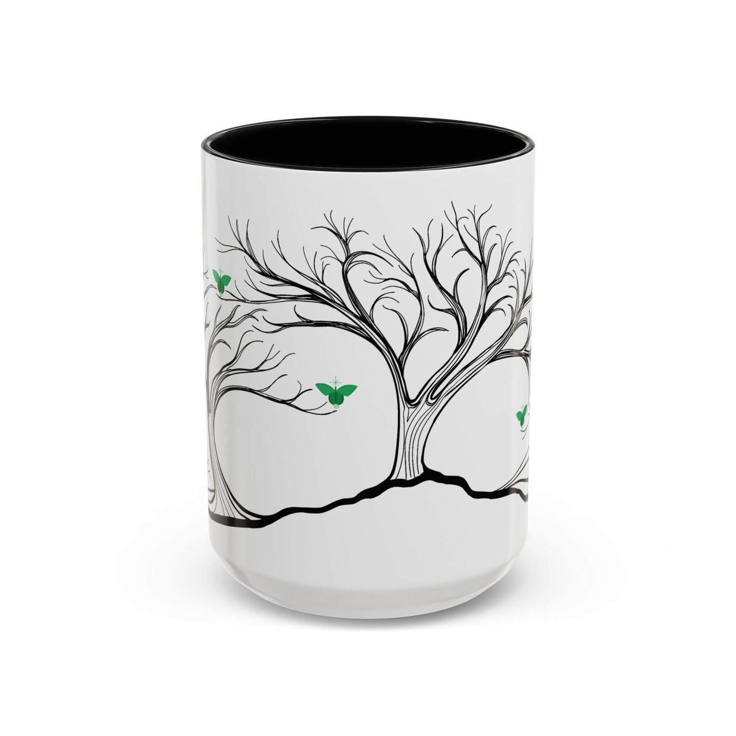 "Rebalancing", IMAGINE™ Series, Hand-Drawn Art Print, White Ceramic Accent Mug—4 of 7 Butterfly Graces Collection—15 oz or 11 oz