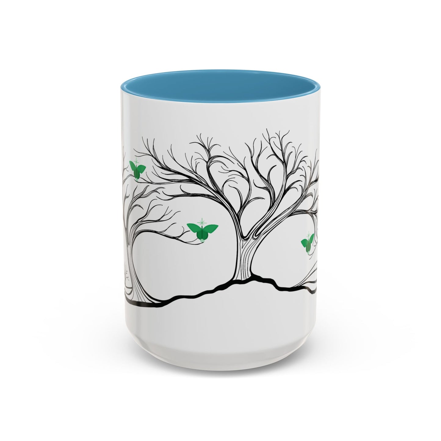 "Rebalancing", IMAGINE™ Series, Hand-Drawn Art Print, White Ceramic Accent Mug—4 of 7 Butterfly Graces Collection—15 oz or 11 oz