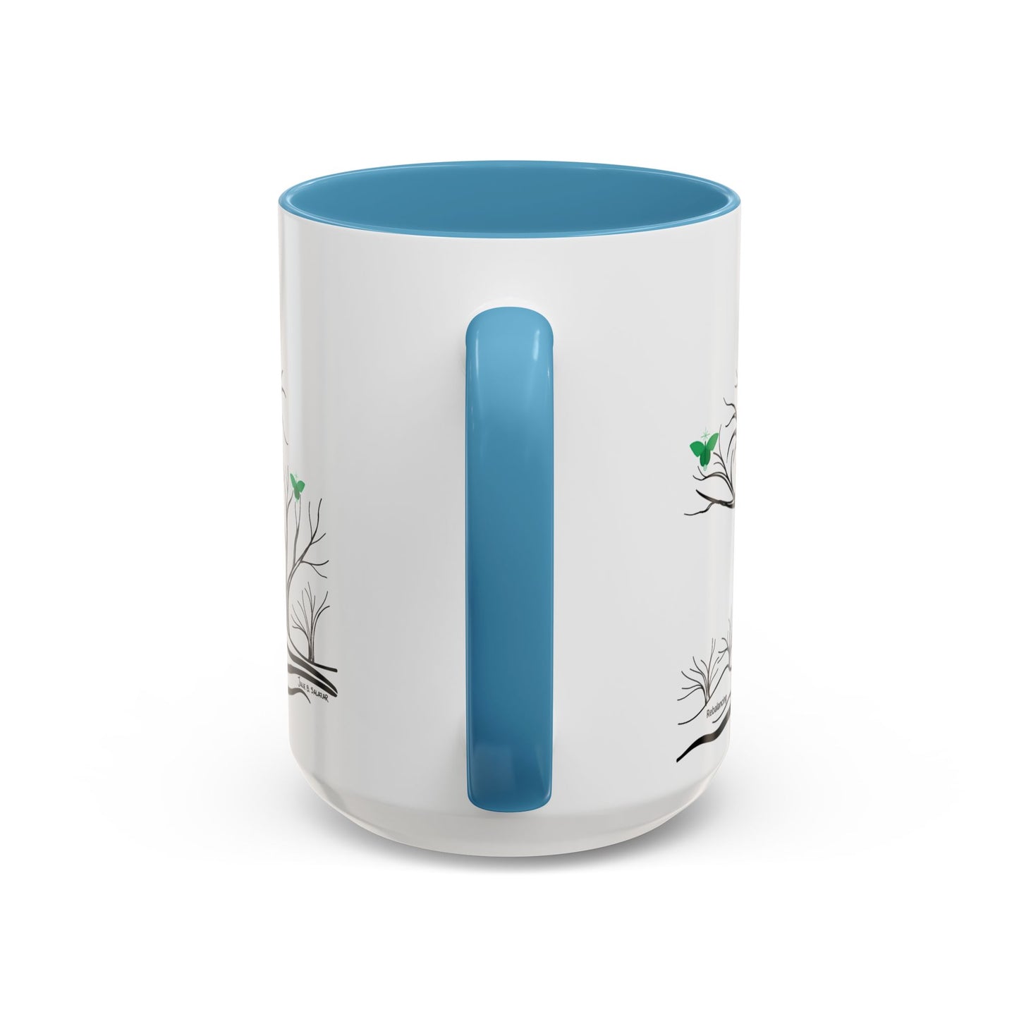 "Rebalancing", IMAGINE™ Series, Hand-Drawn Art Print, White Ceramic Accent Mug—4 of 7 Butterfly Graces Collection—15 oz or 11 oz