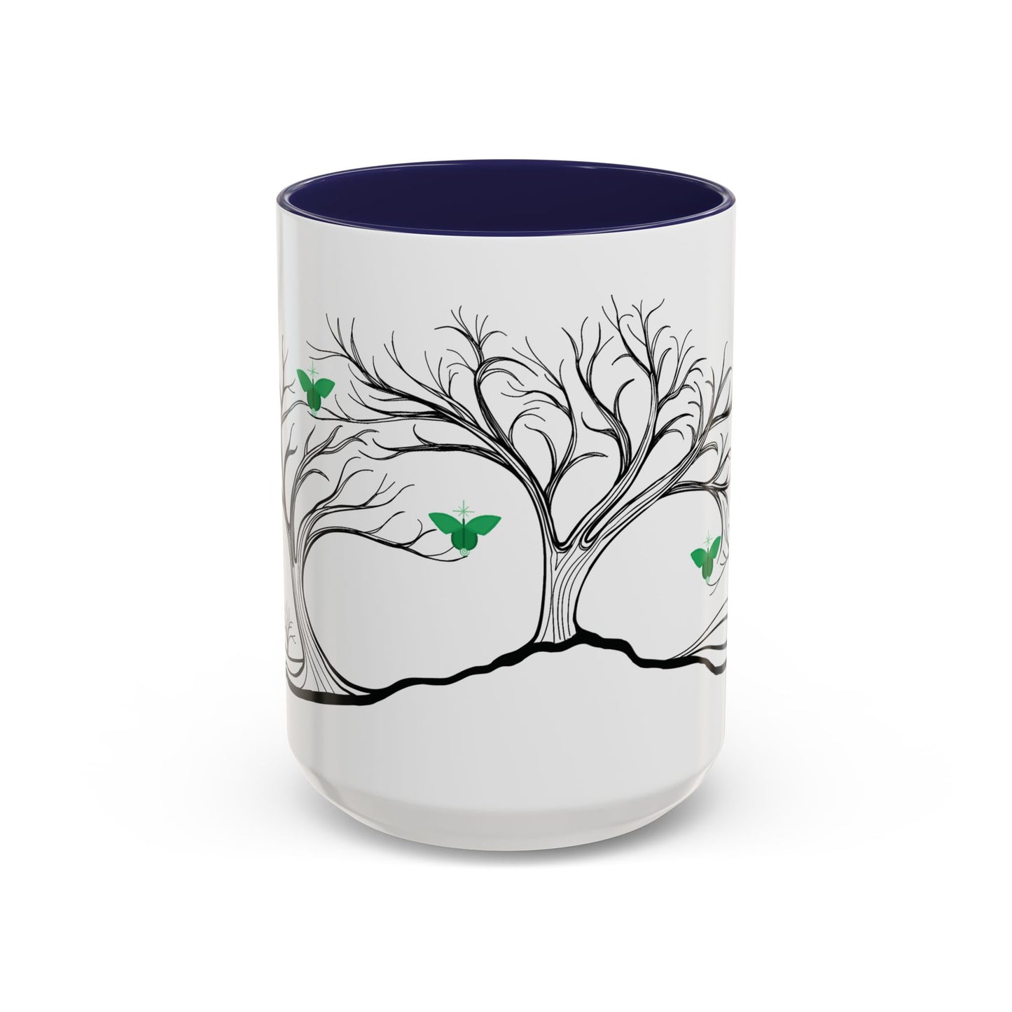 "Rebalancing", IMAGINE™ Series, Hand-Drawn Art Print, White Ceramic Accent Mug—4 of 7 Butterfly Graces Collection—15 oz or 11 oz