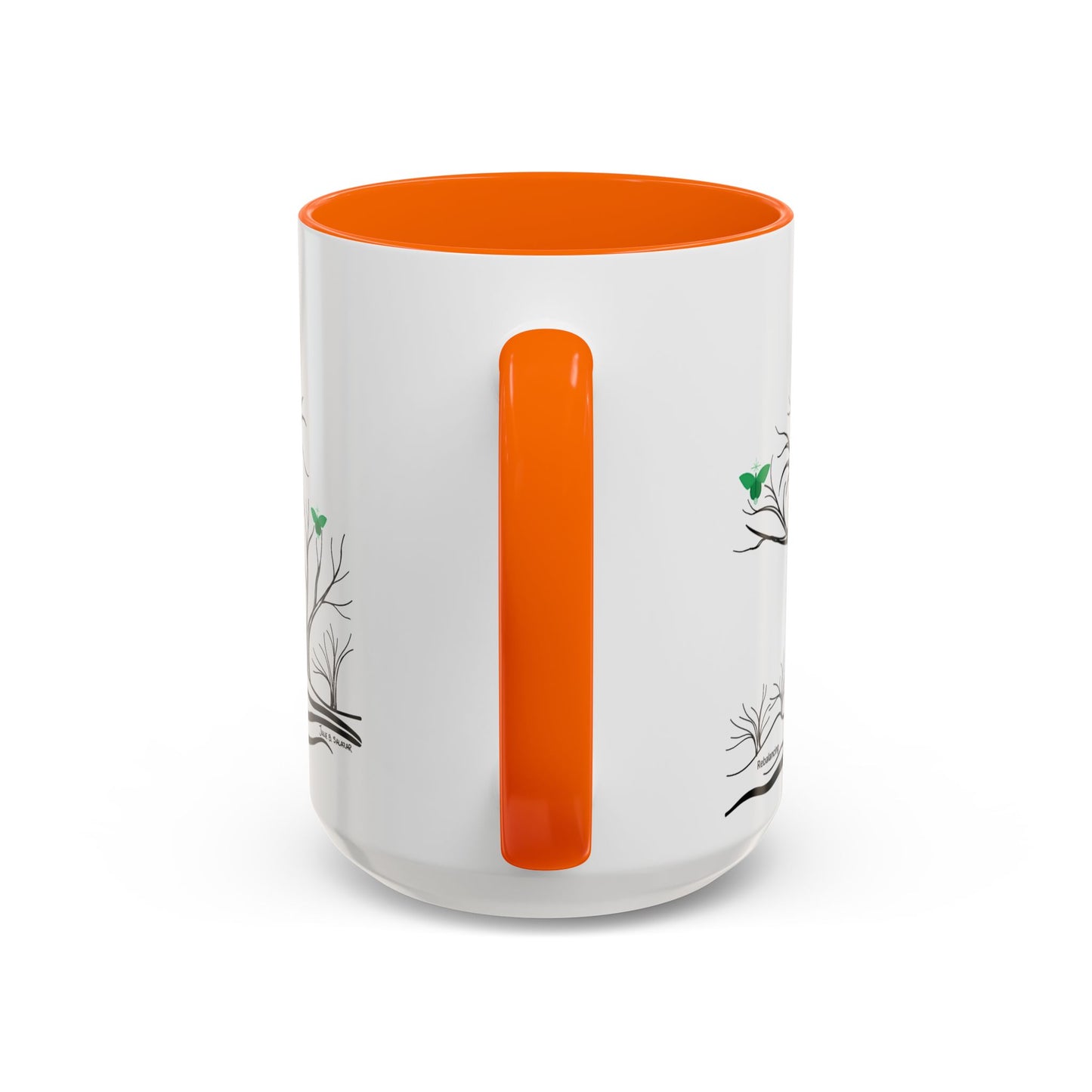 "Rebalancing", IMAGINE™ Series, Hand-Drawn Art Print, White Ceramic Accent Mug—4 of 7 Butterfly Graces Collection—15 oz or 11 oz