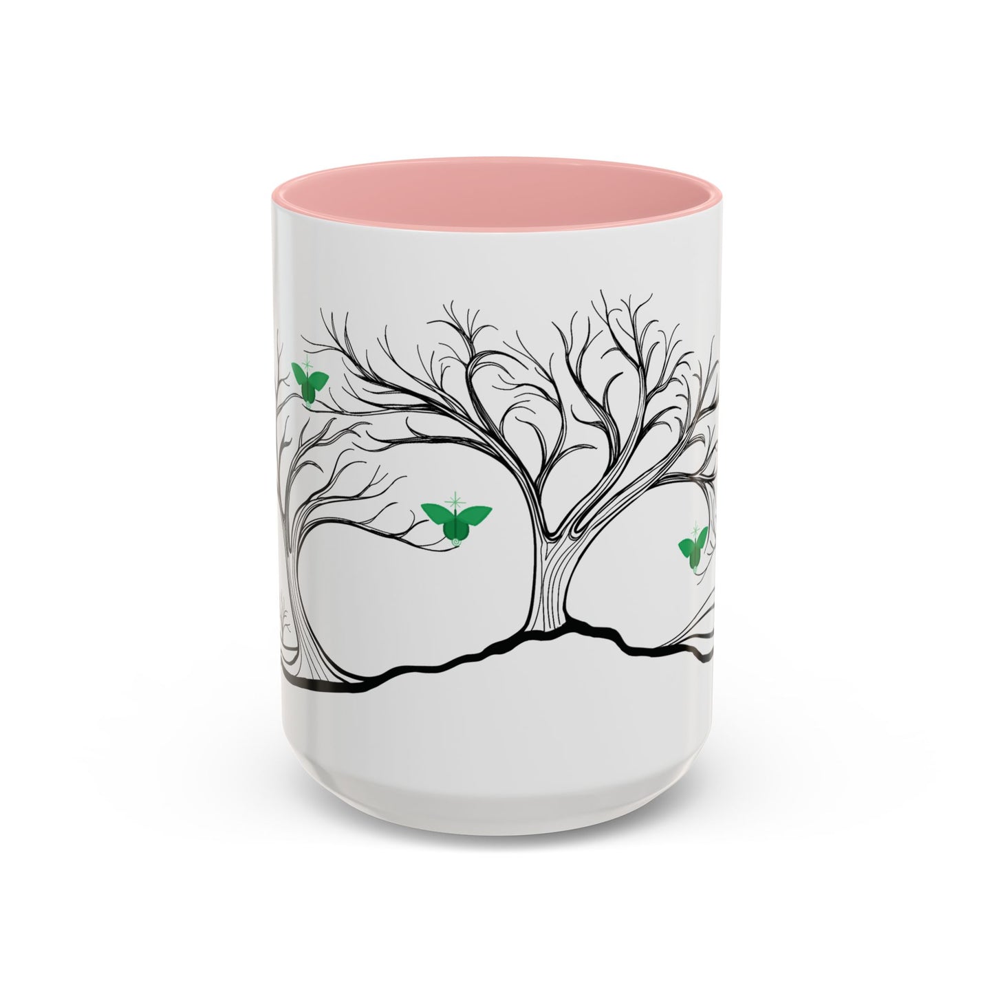 "Rebalancing", IMAGINE™ Series, Hand-Drawn Art Print, White Ceramic Accent Mug—4 of 7 Butterfly Graces Collection—15 oz or 11 oz