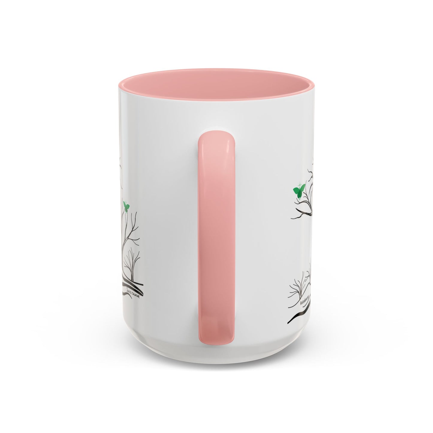 "Rebalancing", IMAGINE™ Series, Hand-Drawn Art Print, White Ceramic Accent Mug—4 of 7 Butterfly Graces Collection—15 oz or 11 oz