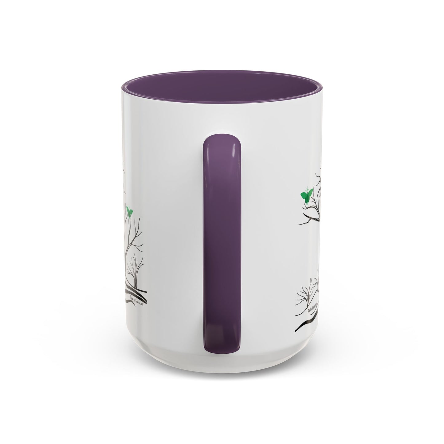 "Rebalancing", IMAGINE™ Series, Hand-Drawn Art Print, White Ceramic Accent Mug—4 of 7 Butterfly Graces Collection—15 oz or 11 oz