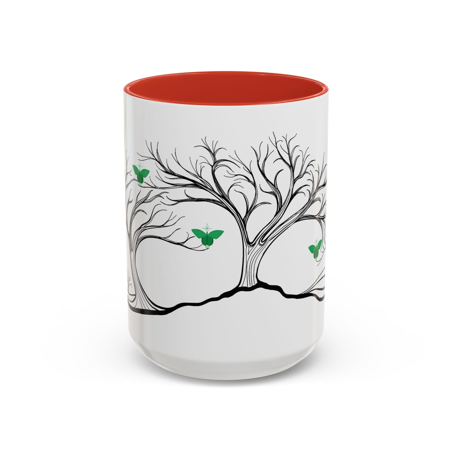 "Rebalancing", IMAGINE™ Series, Hand-Drawn Art Print, White Ceramic Accent Mug—4 of 7 Butterfly Graces Collection—15 oz or 11 oz