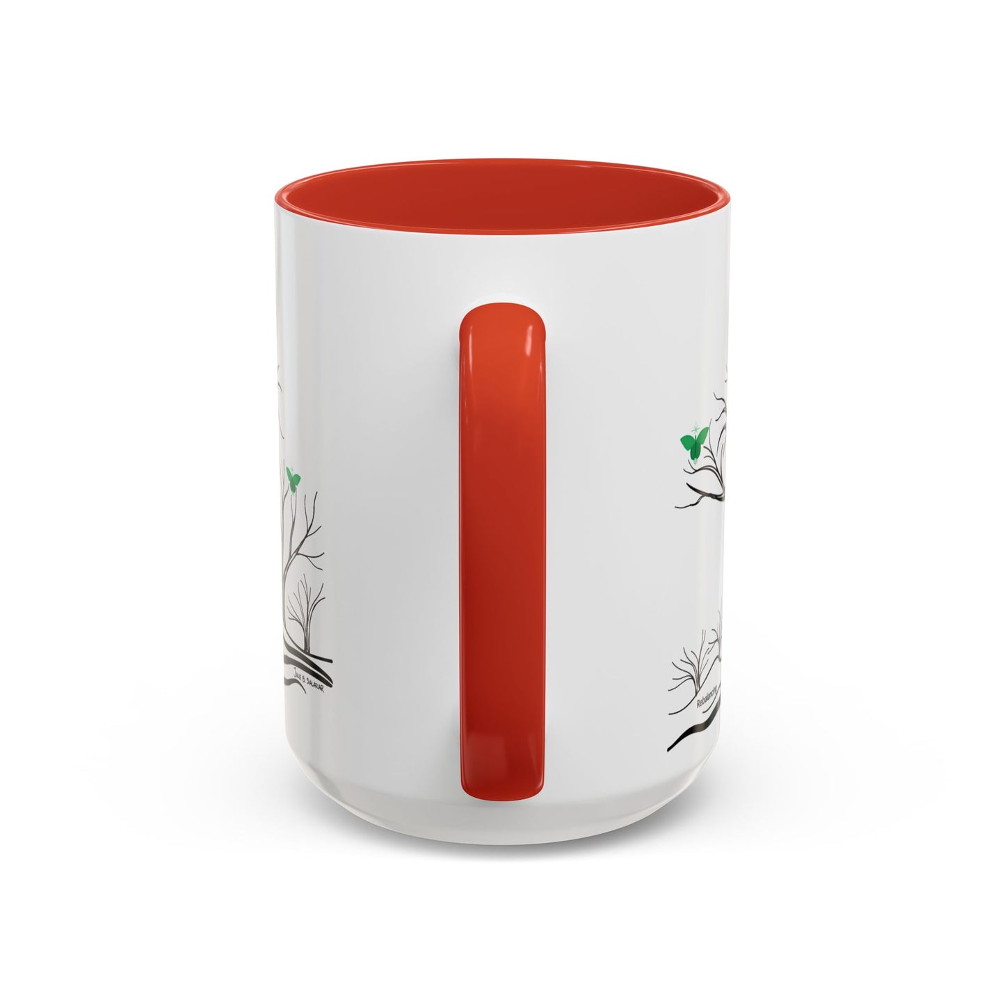 "Rebalancing", IMAGINE™ Series, Hand-Drawn Art Print, White Ceramic Accent Mug—4 of 7 Butterfly Graces Collection—15 oz or 11 oz