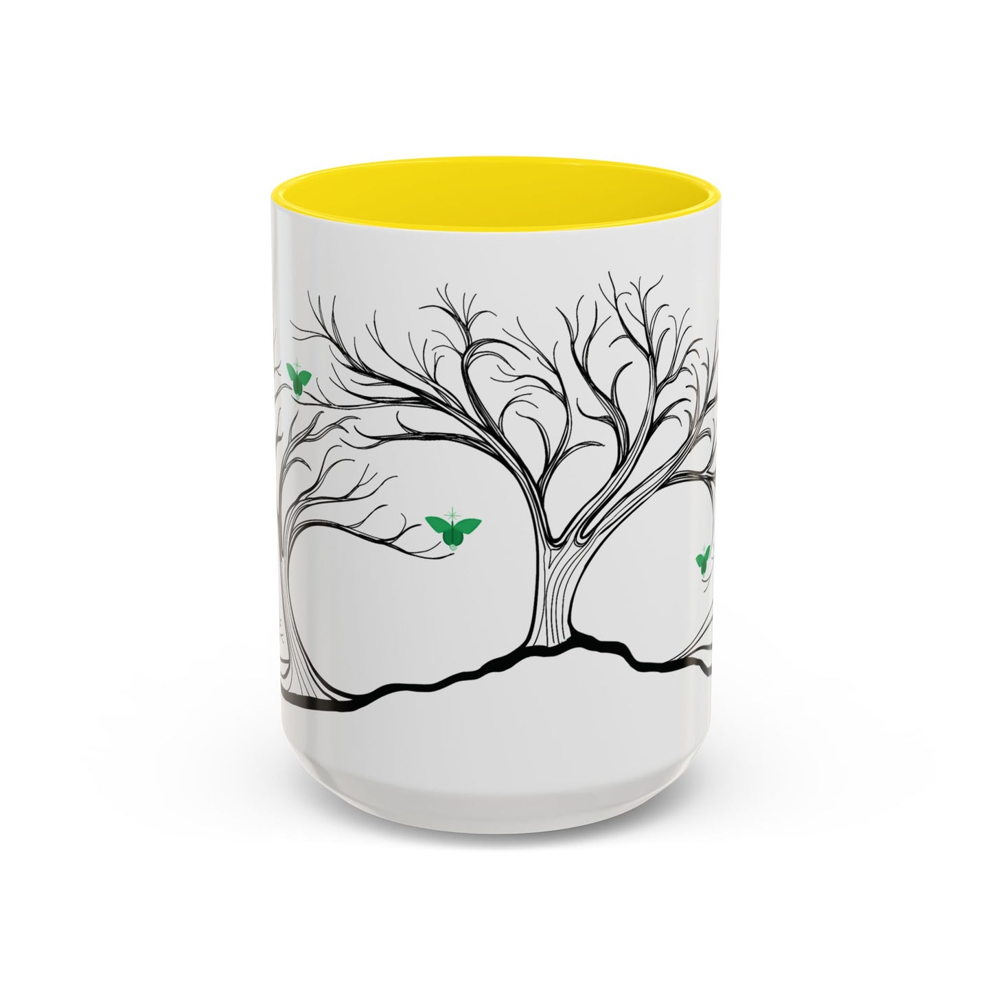 "Rebalancing", IMAGINE™ Series, Hand-Drawn Art Print, White Ceramic Accent Mug—4 of 7 Butterfly Graces Collection—15 oz or 11 oz