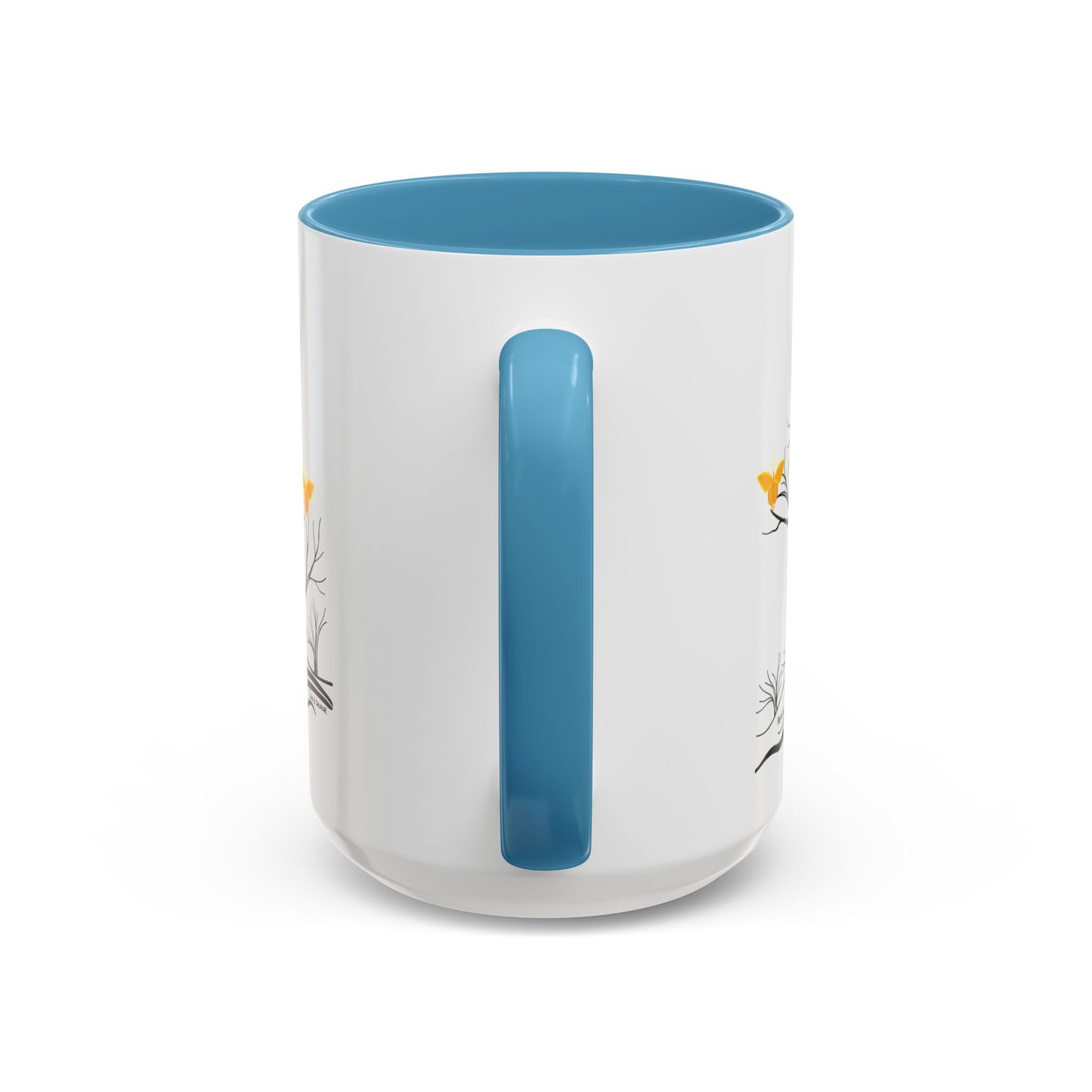 "Rejoicing", IMAGINE™ Series, Hand-Drawn Art Print, White Ceramic Accent Mug—3 of 7 Butterfly Graces Collection—15 oz or 11 oz