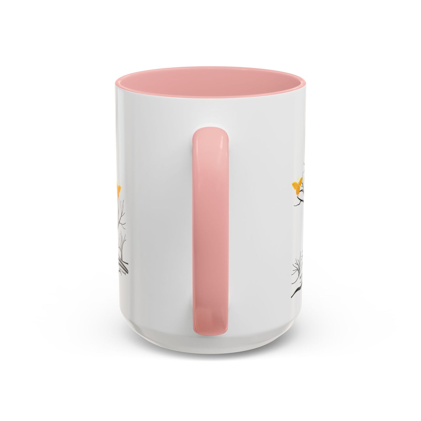 "Rejoicing", IMAGINE™ Series, Hand-Drawn Art Print, White Ceramic Accent Mug—3 of 7 Butterfly Graces Collection—15 oz or 11 oz