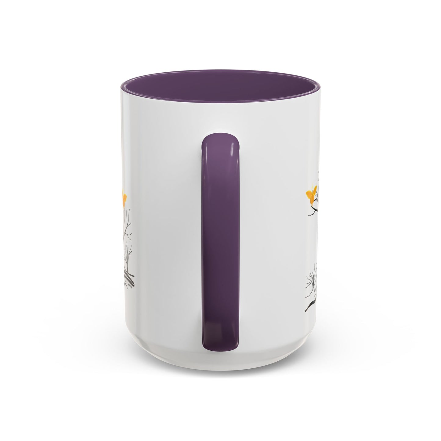 "Rejoicing", IMAGINE™ Series, Hand-Drawn Art Print, White Ceramic Accent Mug—3 of 7 Butterfly Graces Collection—15 oz or 11 oz