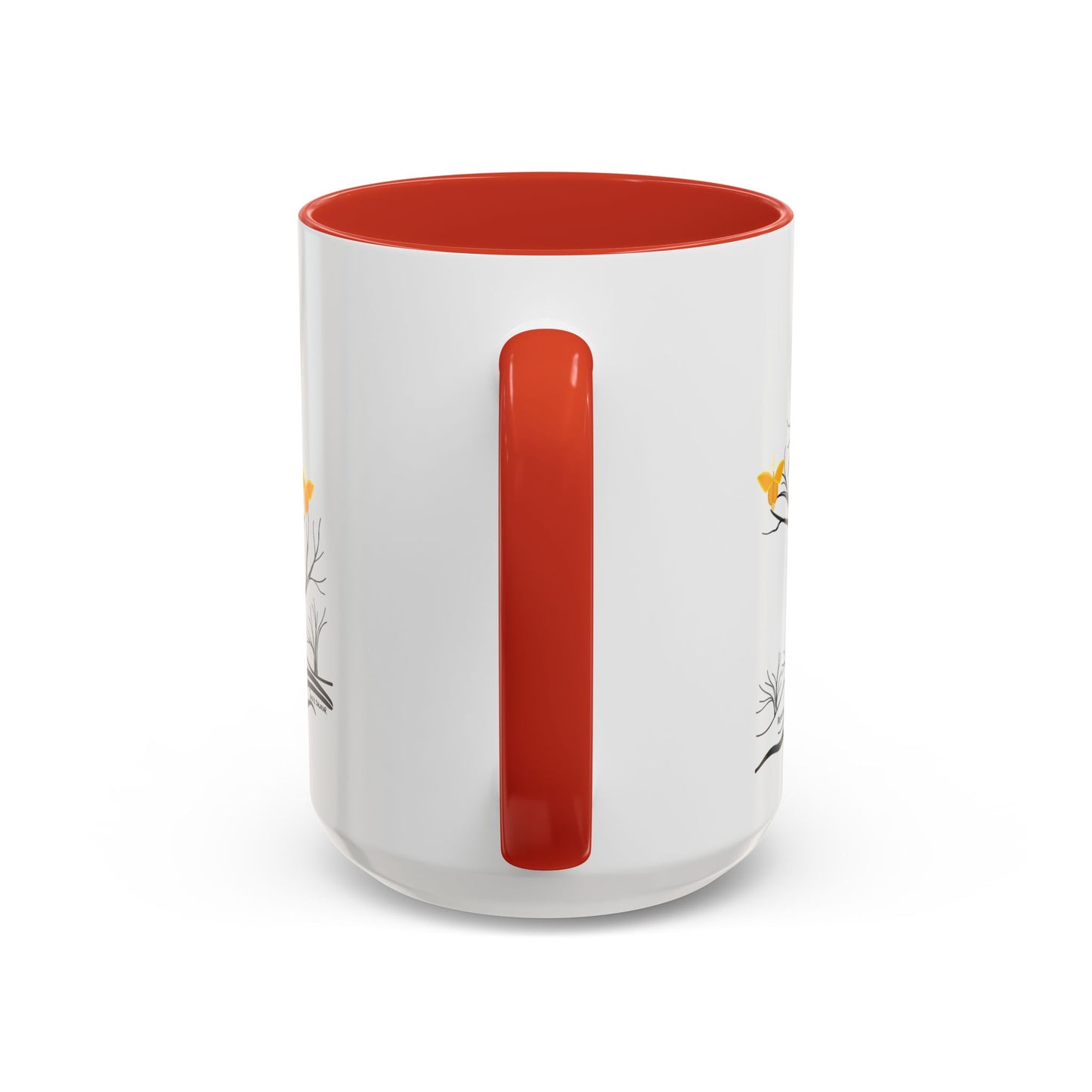 "Rejoicing", IMAGINE™ Series, Hand-Drawn Art Print, White Ceramic Accent Mug—3 of 7 Butterfly Graces Collection—15 oz or 11 oz