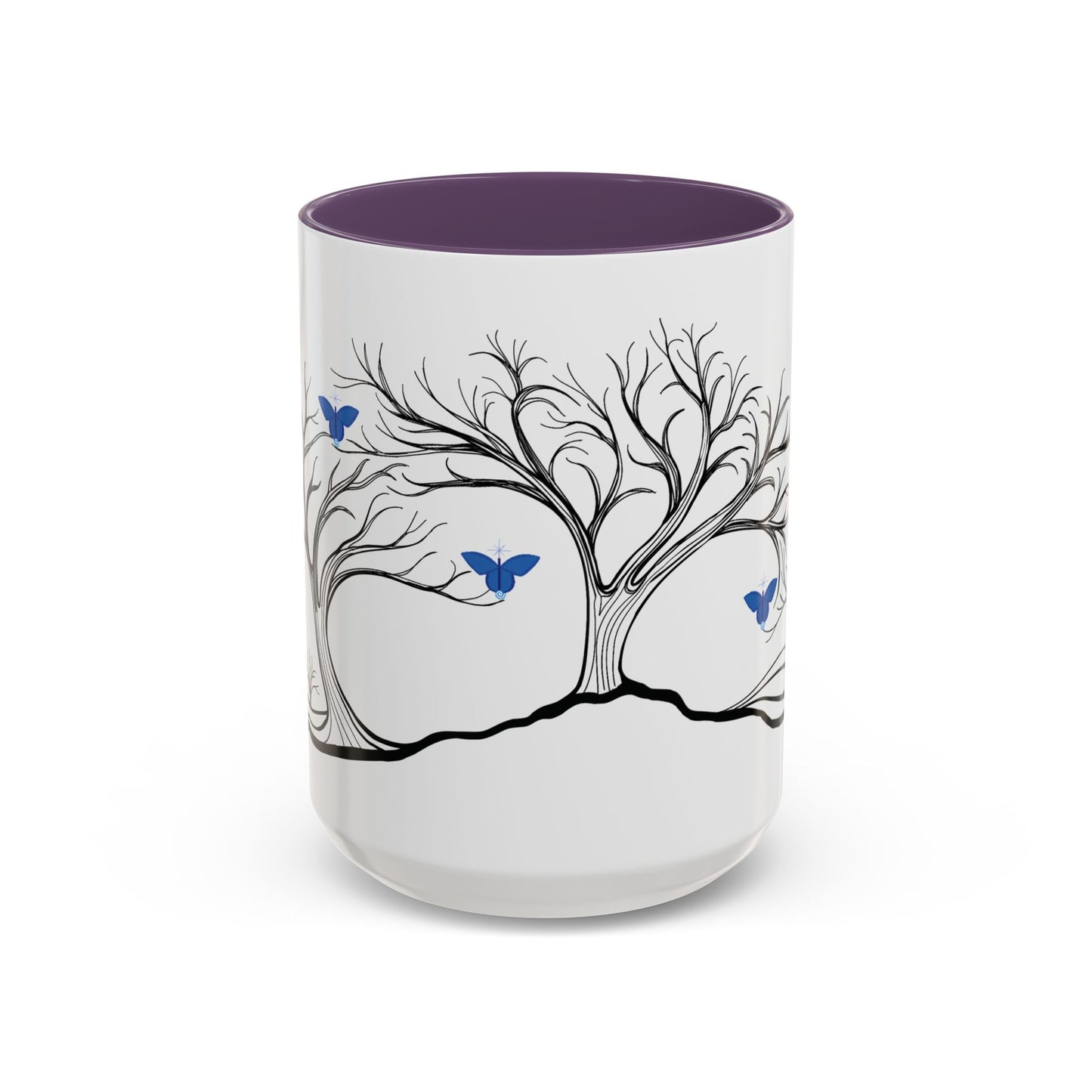 "Relaxing", IMAGINE™ Series, Hand-Drawn Art Print, White Ceramic Accent Mug—6 of 7 Butterfly Graces Collection—15 oz or 11 oz