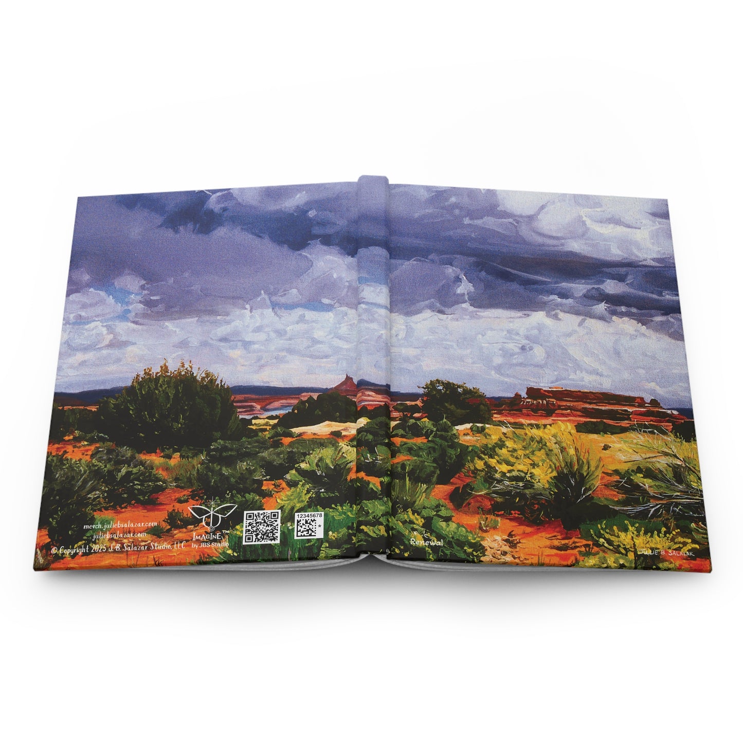 "Renewal", Southwest Landscape, Oil on Canvas Art Print, Hardcover Journal—Lined or Blank