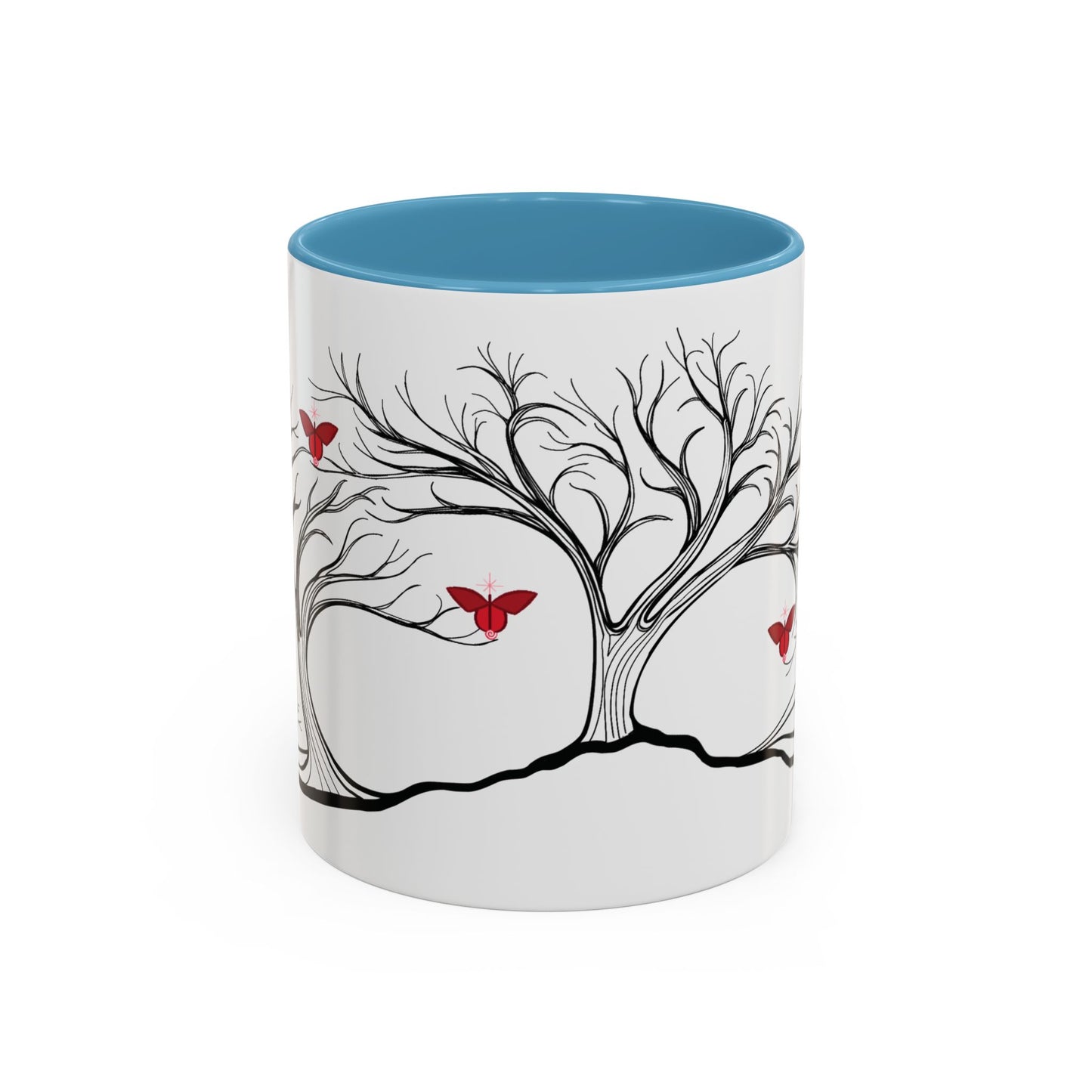 "Revitalizing", IMAGINE™ Series, Hand-Drawn Art Print, White Ceramic Accent Mug—1 of 7 Butterfly Graces Collection—15 oz or 11 oz