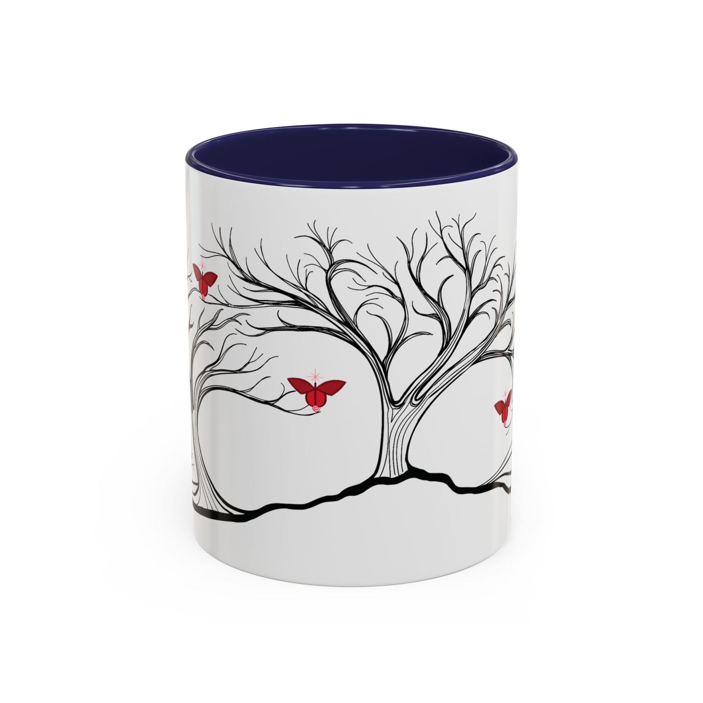 "Revitalizing", IMAGINE™ Series, Hand-Drawn Art Print, White Ceramic Accent Mug—1 of 7 Butterfly Graces Collection—15 oz or 11 oz