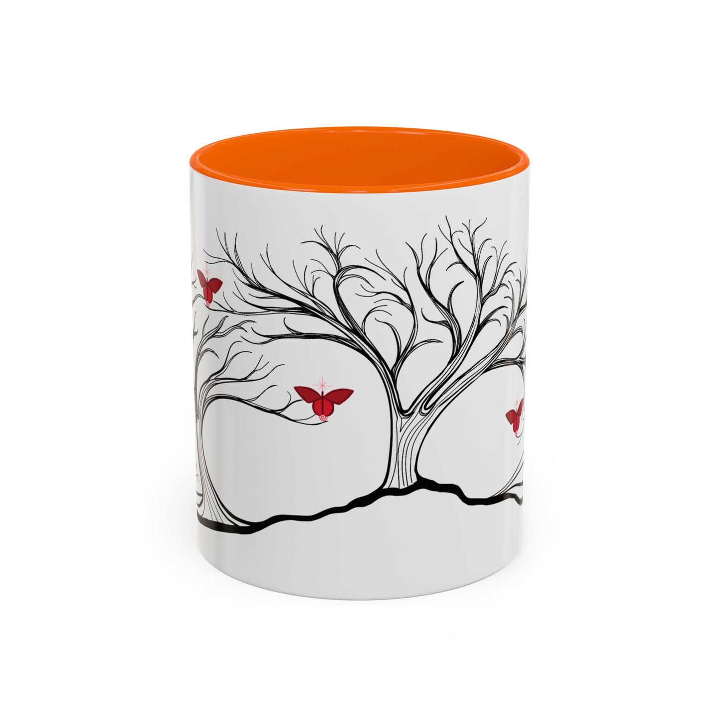 "Revitalizing", IMAGINE™ Series, Hand-Drawn Art Print, White Ceramic Accent Mug—1 of 7 Butterfly Graces Collection—15 oz or 11 oz