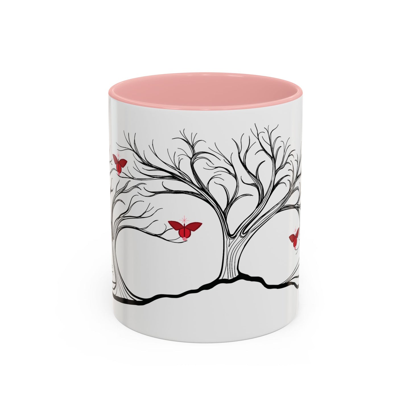 "Revitalizing", IMAGINE™ Series, Hand-Drawn Art Print, White Ceramic Accent Mug—1 of 7 Butterfly Graces Collection—15 oz or 11 oz