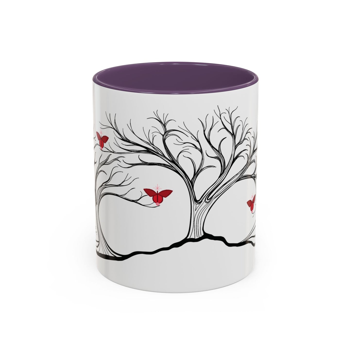 "Revitalizing", IMAGINE™ Series, Hand-Drawn Art Print, White Ceramic Accent Mug—1 of 7 Butterfly Graces Collection—15 oz or 11 oz