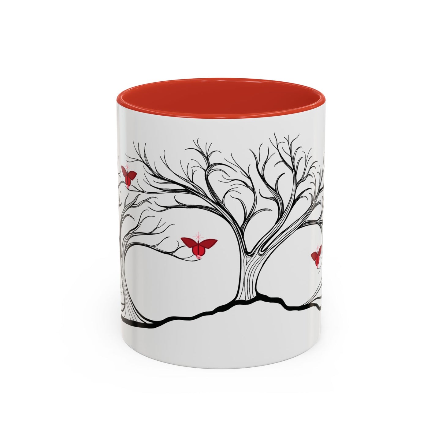 "Revitalizing", IMAGINE™ Series, Hand-Drawn Art Print, White Ceramic Accent Mug—1 of 7 Butterfly Graces Collection—15 oz or 11 oz