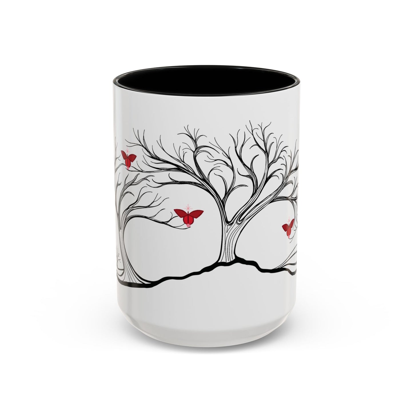 "Revitalizing", IMAGINE™ Series, Hand-Drawn Art Print, White Ceramic Accent Mug—1 of 7 Butterfly Graces Collection—15 oz or 11 oz