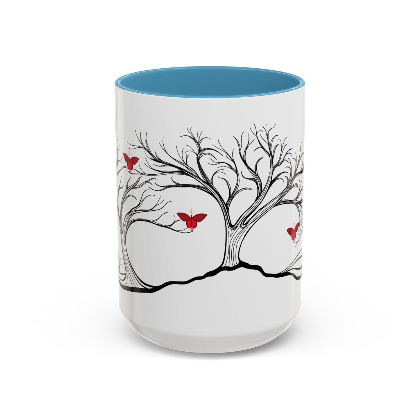 "Revitalizing", IMAGINE™ Series, Hand-Drawn Art Print, White Ceramic Accent Mug—1 of 7 Butterfly Graces Collection—15 oz or 11 oz