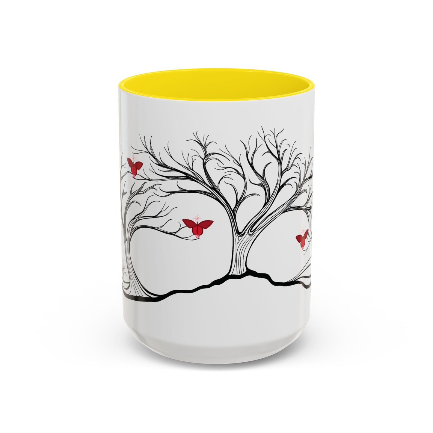 "Revitalizing", IMAGINE™ Series, Hand-Drawn Art Print, White Ceramic Accent Mug—1 of 7 Butterfly Graces Collection—15 oz or 11 oz