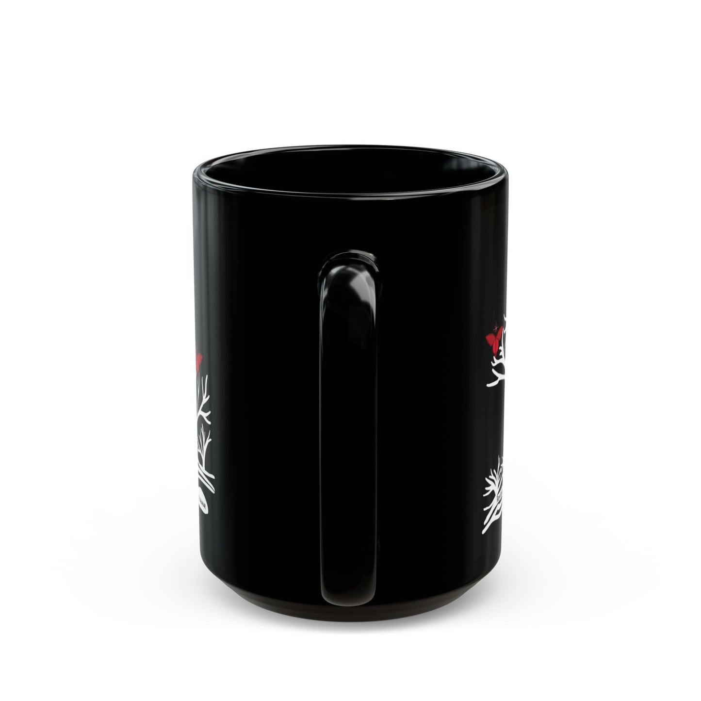"Revitalizing", IMAGINE™ Series, Hand-Drawn Art Print, Black Ceramic Mug—1 of 7 Butterfly Graces Collection—15 oz or 11 oz