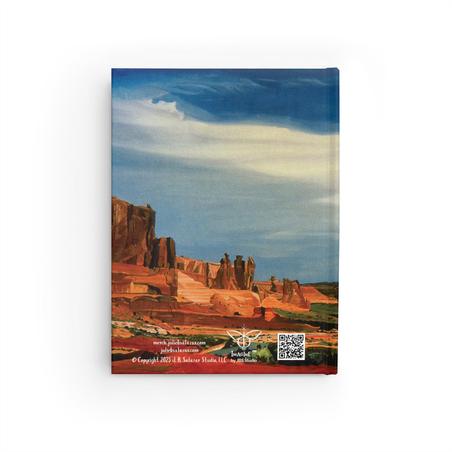 "The Sculpture Garden", Southwest Landscape, Oil on Canvas Art Print, Hardcover Journal—Lined or Blank