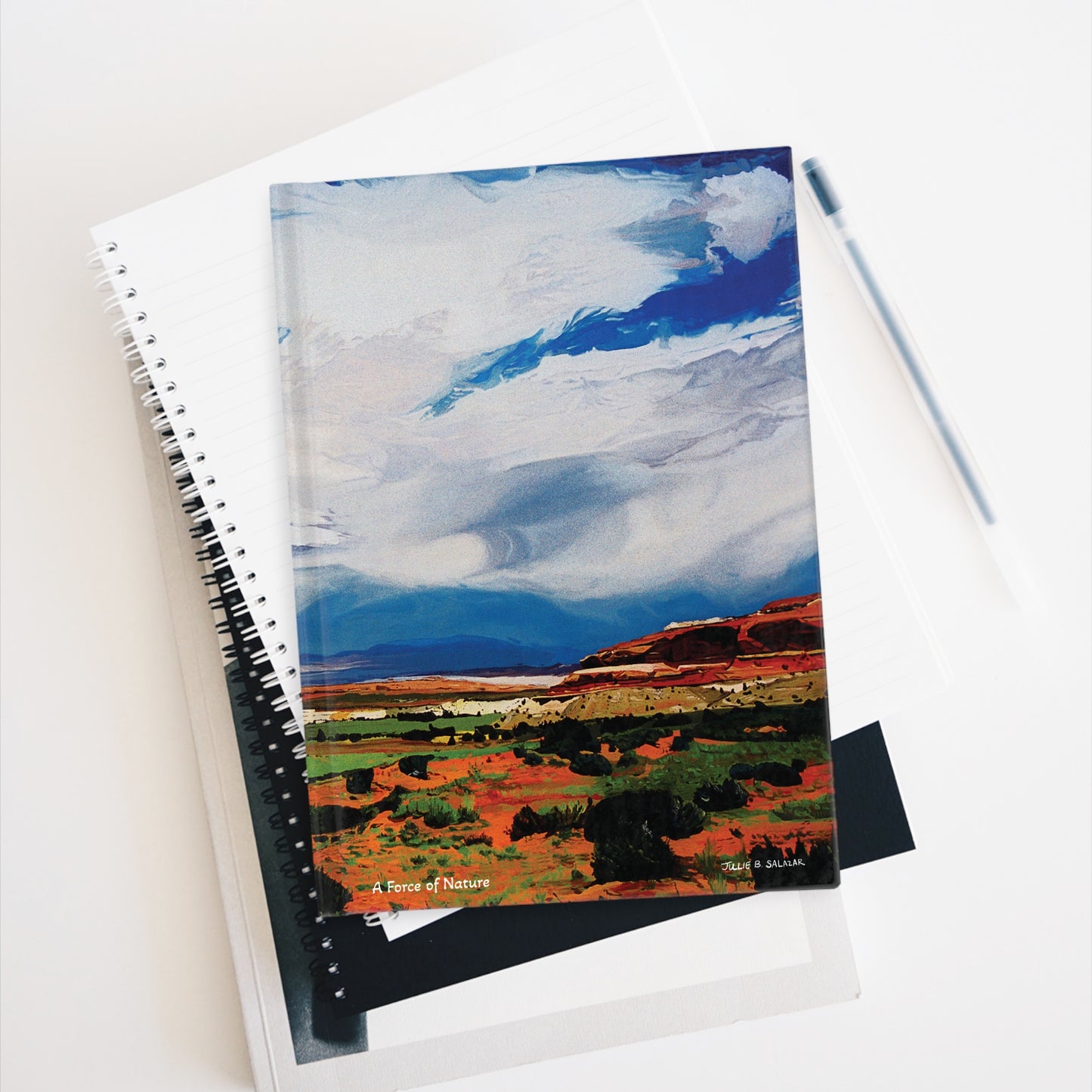 "A Force of Nature", Southwest Landscape, Oil on Canvas Art Print, Hardcover Journal—Lined or Blank