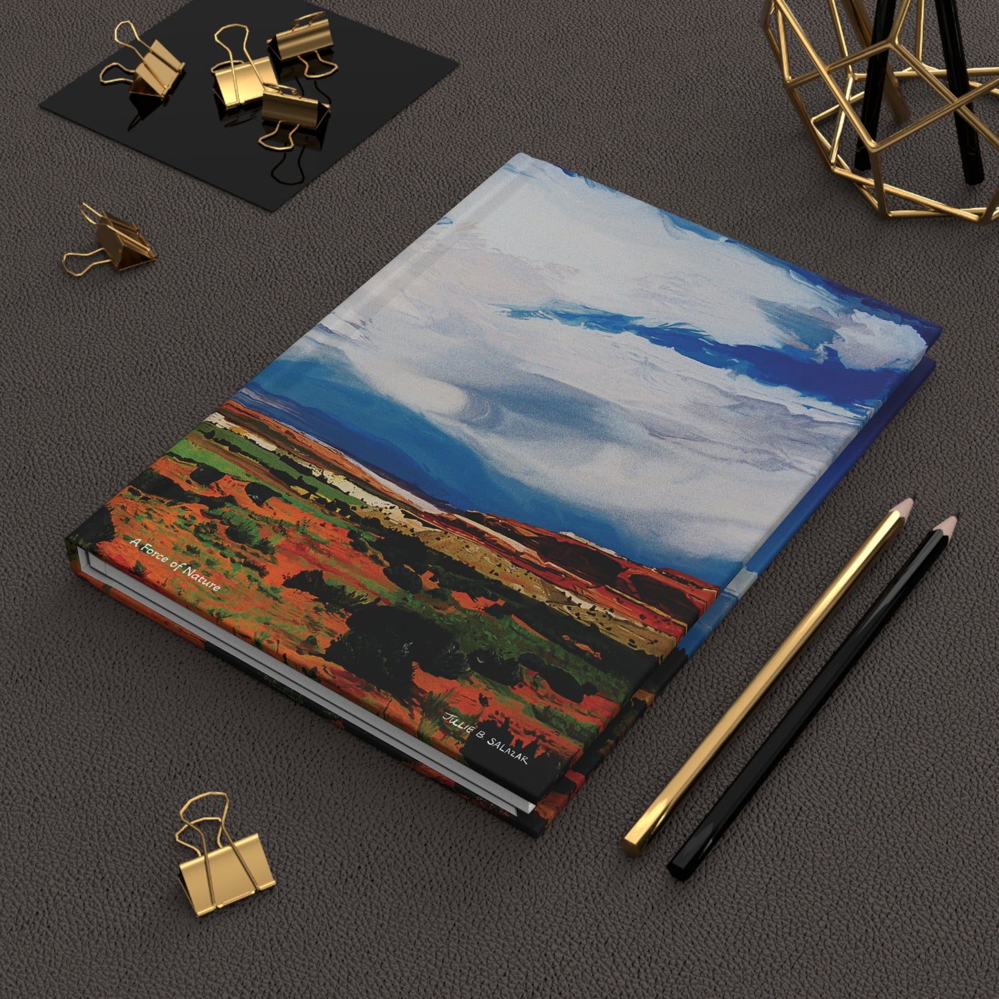 "A Force of Nature", Southwest Landscape, Oil on Canvas Art Print, Hardcover Journal—Lined or Blank