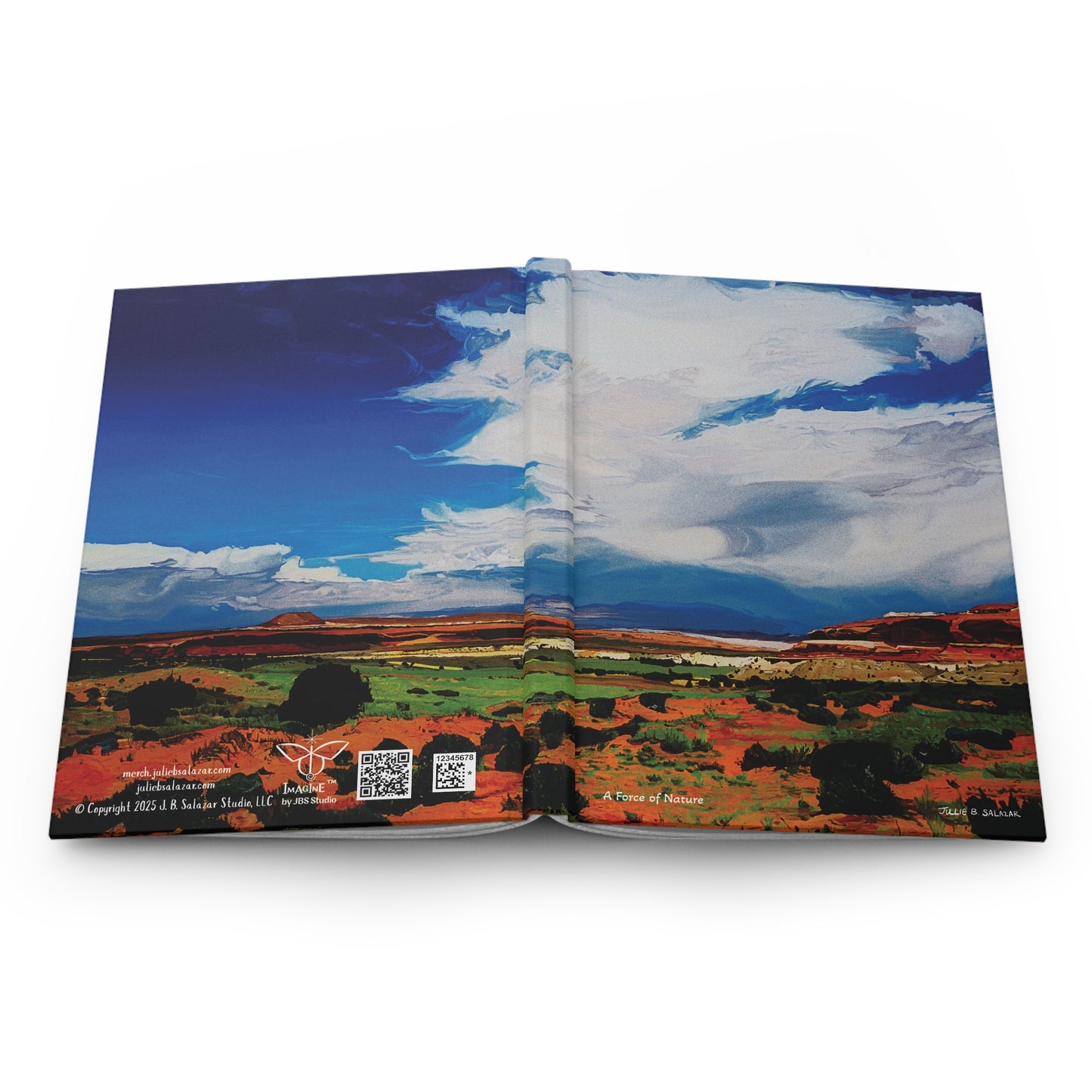 "A Force of Nature", Southwest Landscape, Oil on Canvas Art Print, Hardcover Journal—Lined or Blank