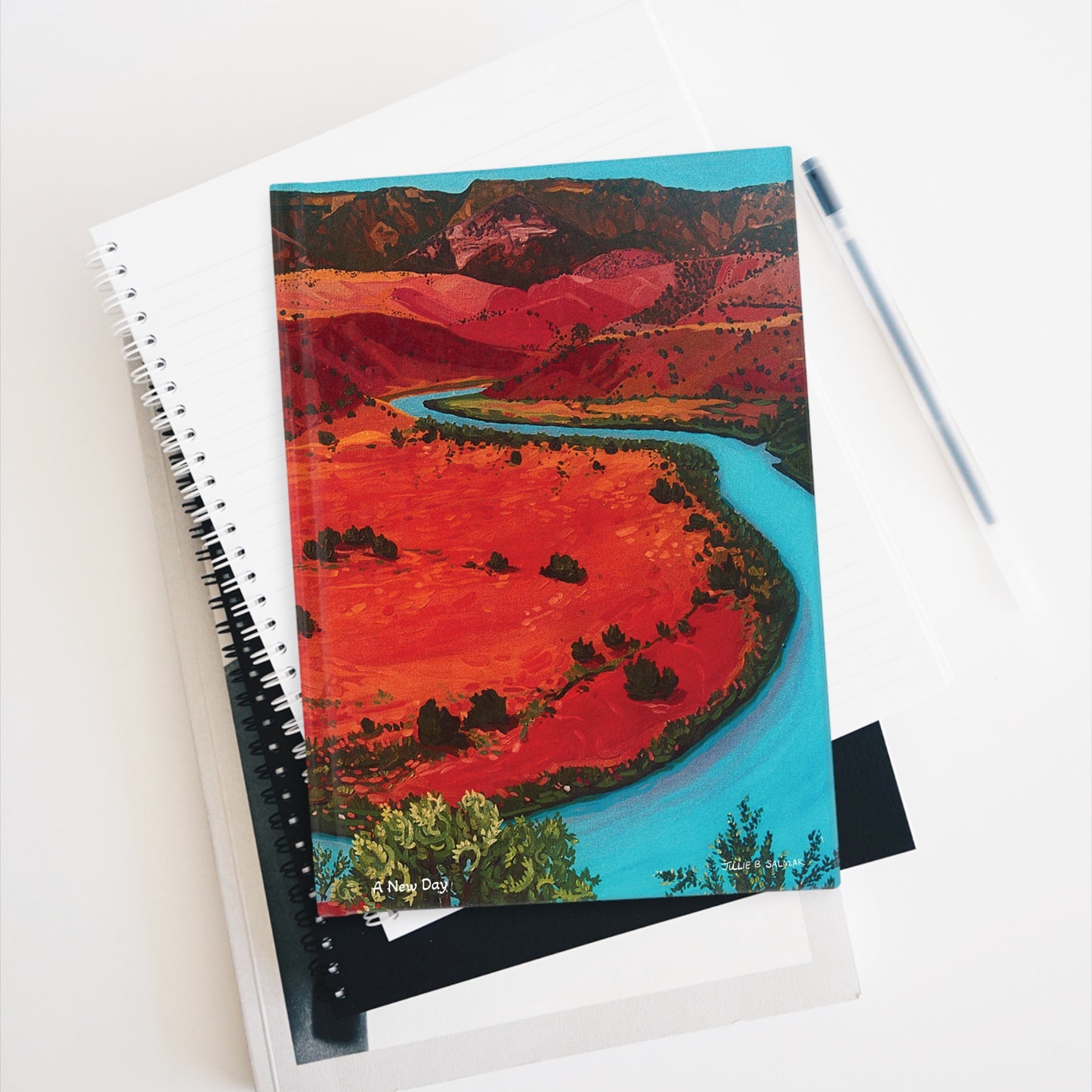 "A New Day", Southwest Landscape, Oil on Canvas Art Print, Hardcover Journal—Lined or Blank