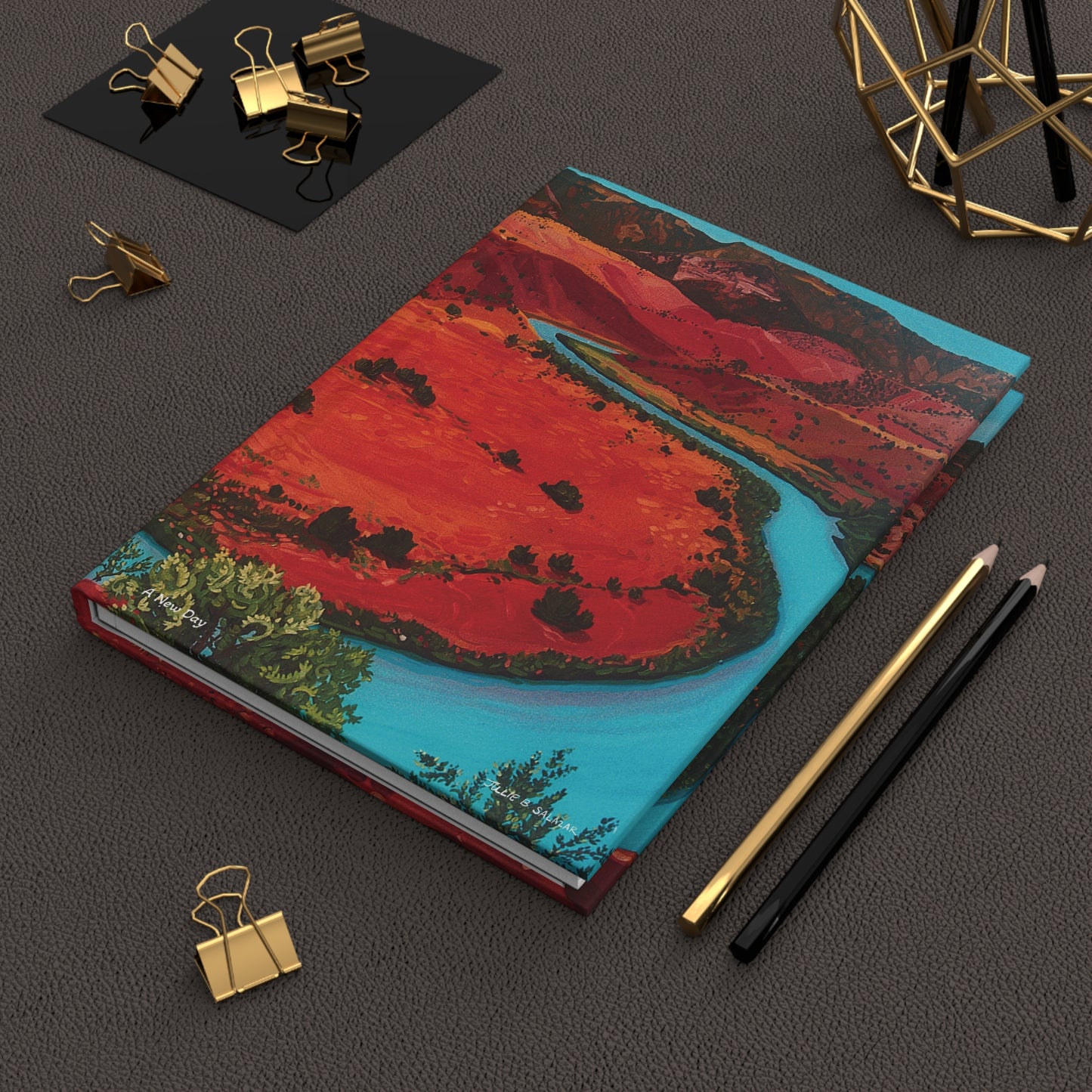 "A New Day", Southwest Landscape, Oil on Canvas Art Print, Hardcover Journal—Lined or Blank