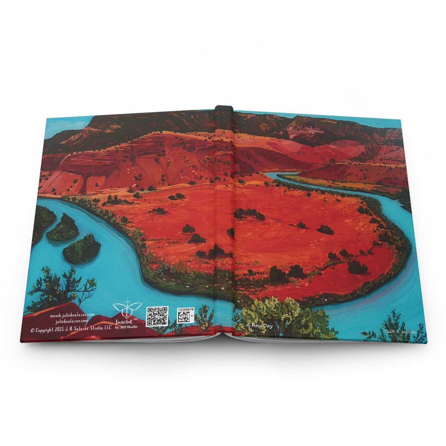 "A New Day", Southwest Landscape, Oil on Canvas Art Print, Hardcover Journal—Lined or Blank