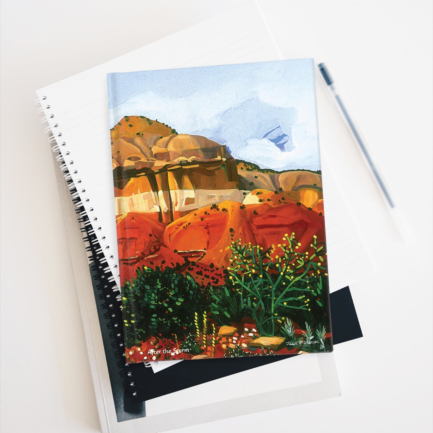 "After the Storm", Southwest Landscape, Oil on Canvas Art Print, Hardcover Journal—Lined or Blank
