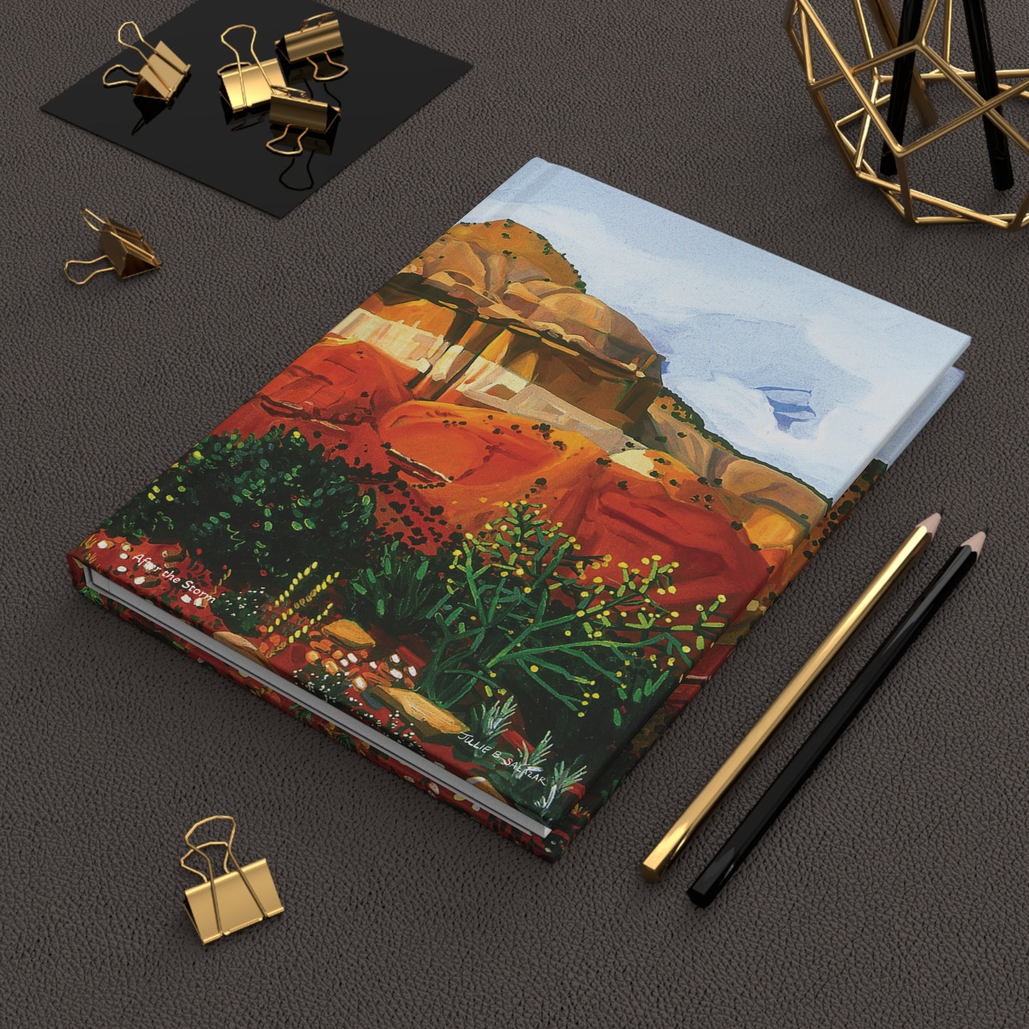 "After the Storm", Southwest Landscape, Oil on Canvas Art Print, Hardcover Journal—Lined or Blank