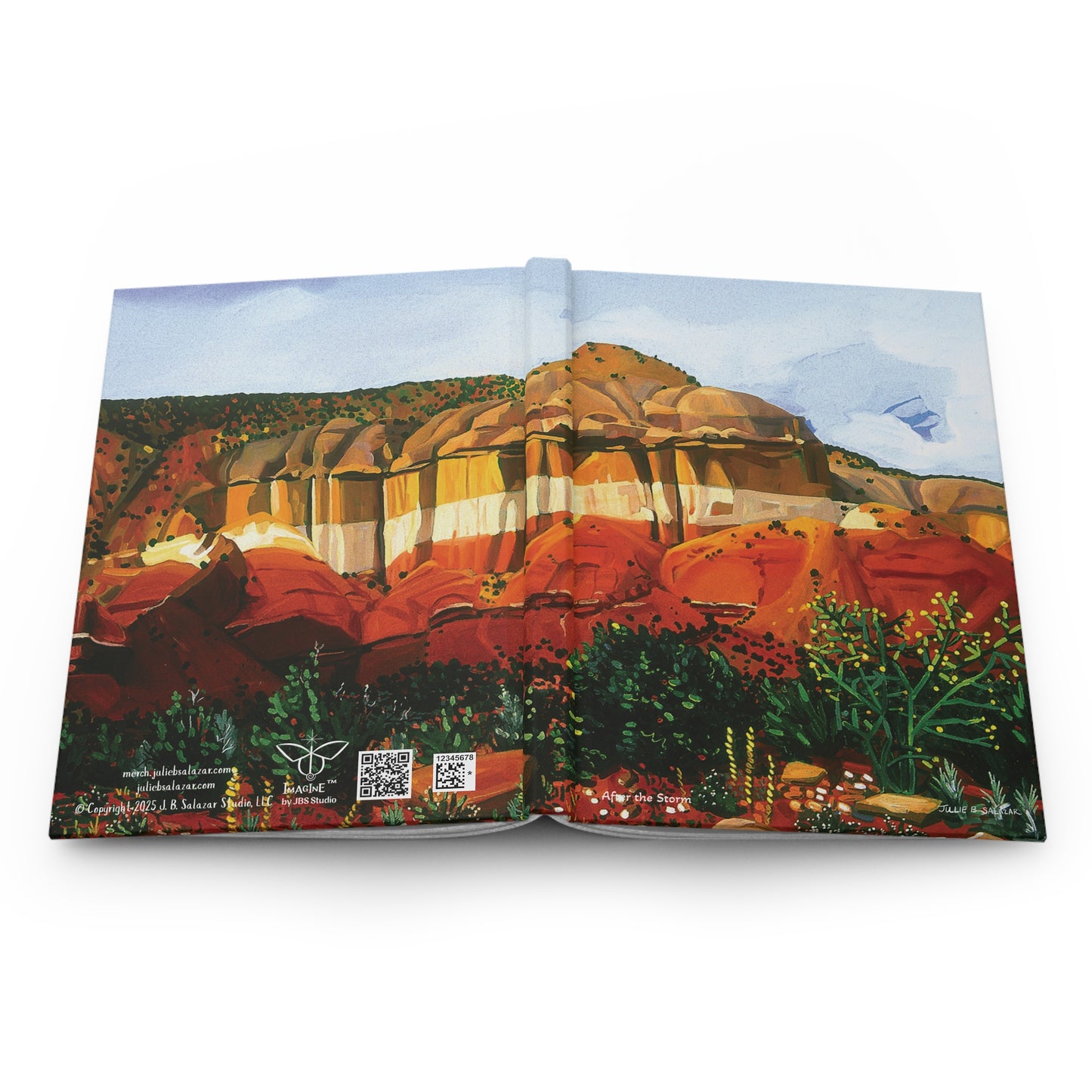 "After the Storm", Southwest Landscape, Oil on Canvas Art Print, Hardcover Journal—Lined or Blank