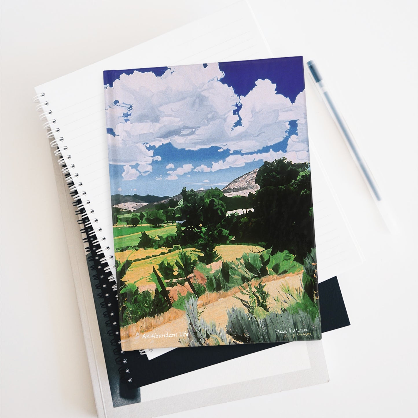 "An Abundant Life", Southwest Landscape, Oil on Canvas Art Print, Hardcover Journal—Lined or Blank