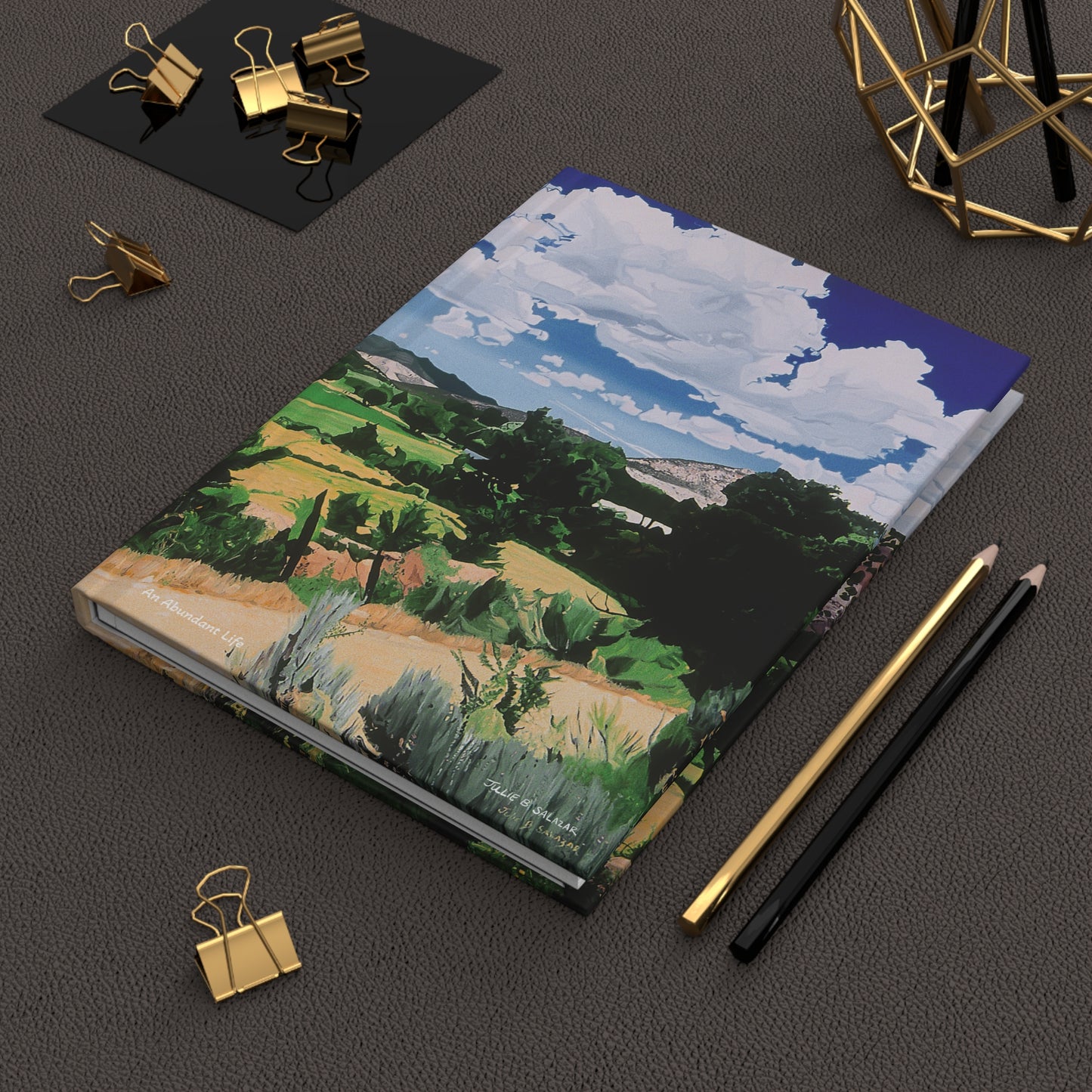 "An Abundant Life", Southwest Landscape, Oil on Canvas Art Print, Hardcover Journal—Lined or Blank