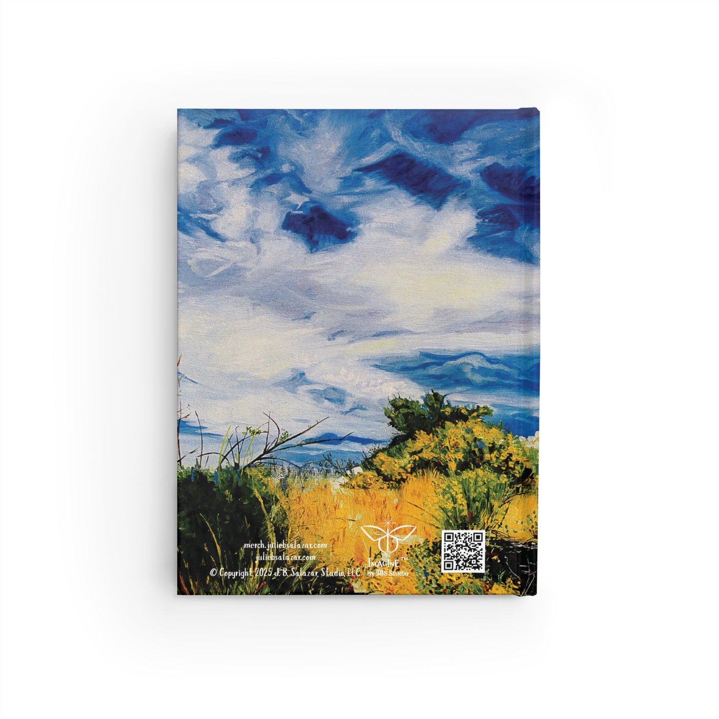 "Between Earth and Sky", Southwest Landscape, Oil on Canvas Art Print, Hardcover Journal—Lined or Blank