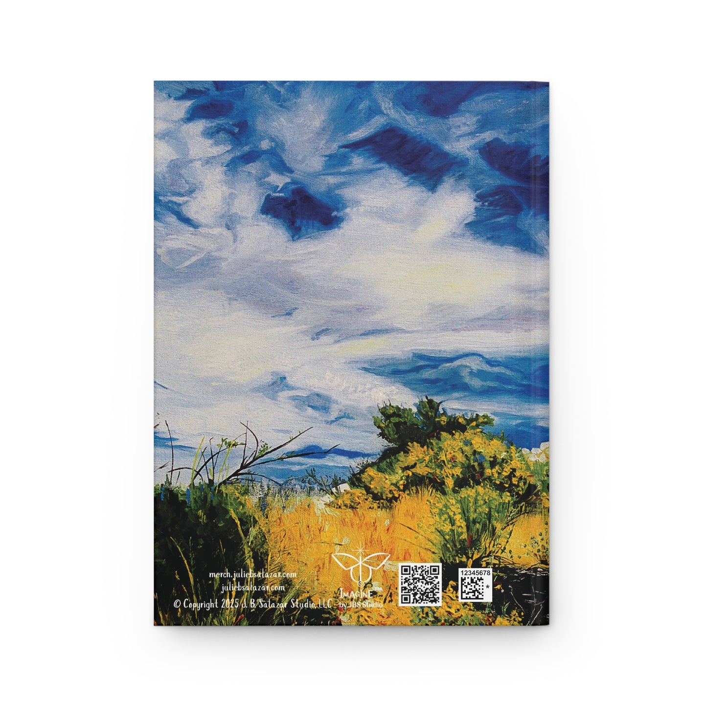 "Between Earth and Sky", Southwest Landscape, Oil on Canvas Art Print, Hardcover Journal—Lined or Blank